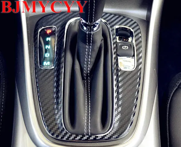 BJMYCYY автомобилей углеродного волокна стикер передач движения для Chevrolet Malibu 2013 2014
