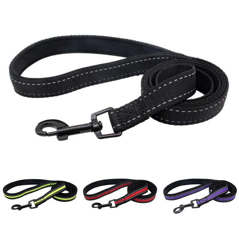 

Dog Nylon Leash Reflective Soft Padded Mesh Leash Walking Training Dog Leads Running Dog Pet Leash 5 Color 120cm