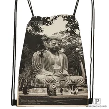 Изготовленная на заказ Гаутама-Будда походная сумка на шнурке милый рюкзак для детей(черная спинка) 31x40 см#20180611-02-77