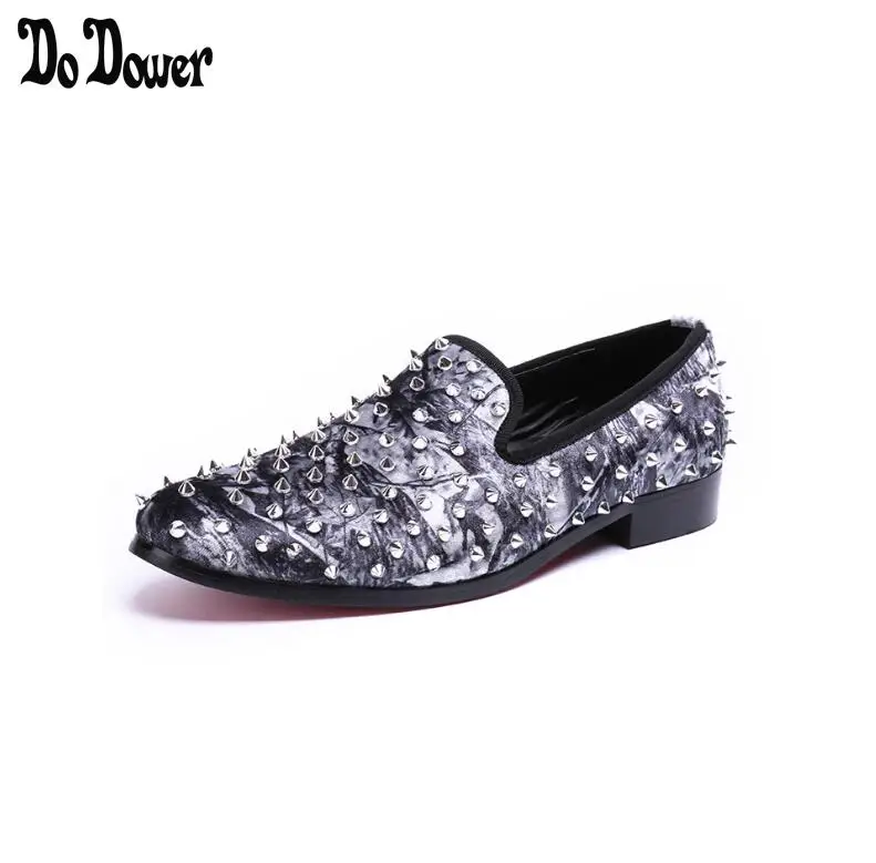 2018 Noir Brochettes Des Sur Choix Or Plates gris Grand Hommes 46 Chaussures Mocassins Size38 Rivet Mode Glitter Glissement rxrCXaqz