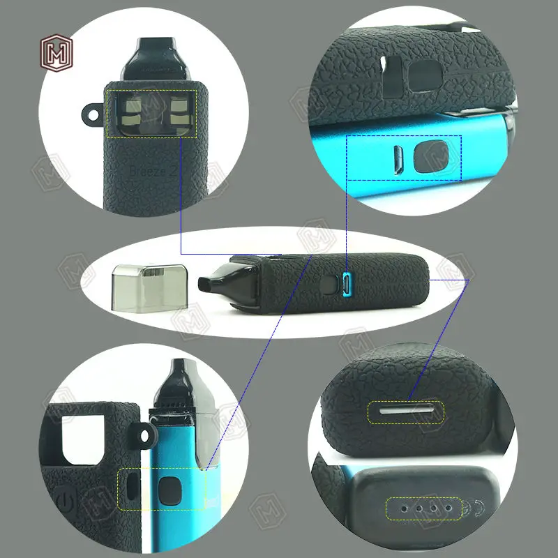 Microsmoke 2 шт силиконовый чехол для Aspire Breeze защитный гелевый Чехол кожи пылезащитный