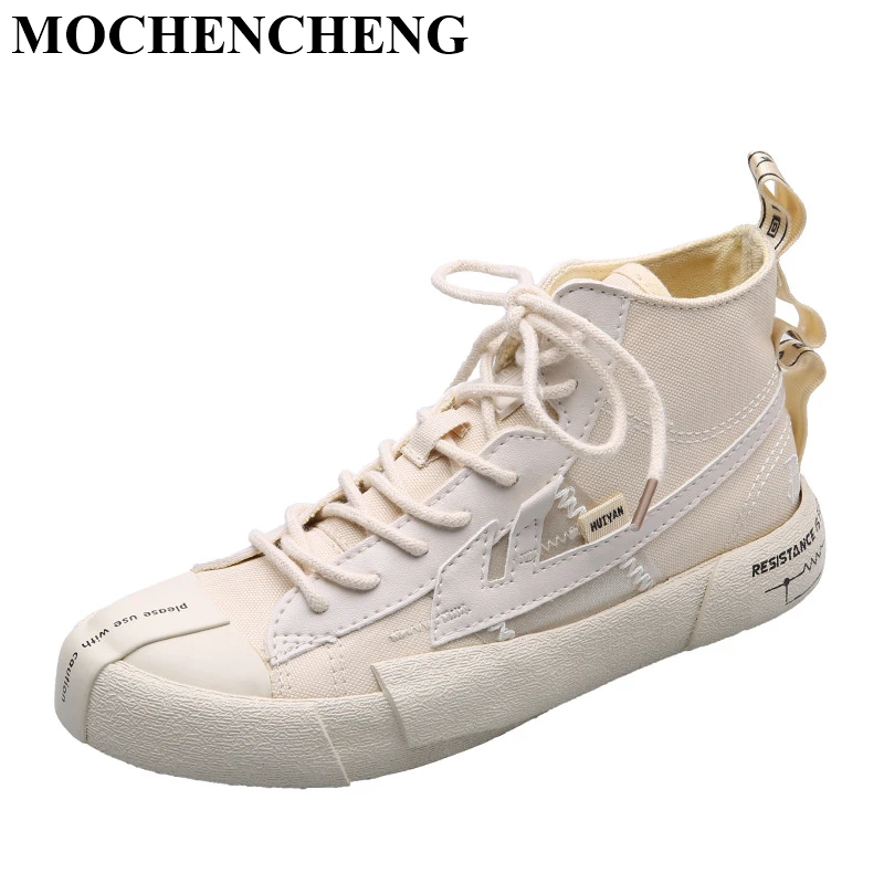 Tanie 2019 nowe tenisówki damskie Unisex wysokie trampki solidny stylowy dorosły Feamle płaskie obuwie Skate antypoślizgowe Retro Design