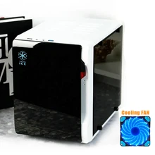 2017 New Desktop PC Case Transparent Side M-ATX ITX Mini Case Chassis Support Full Size Video Card DIY HTPC Case цена 2017 New Desktop PC Case Transparent Side M-ATX ITX Mini Case Chassis Support Full Size Video Card DIY HTPC Case цены онлайн
