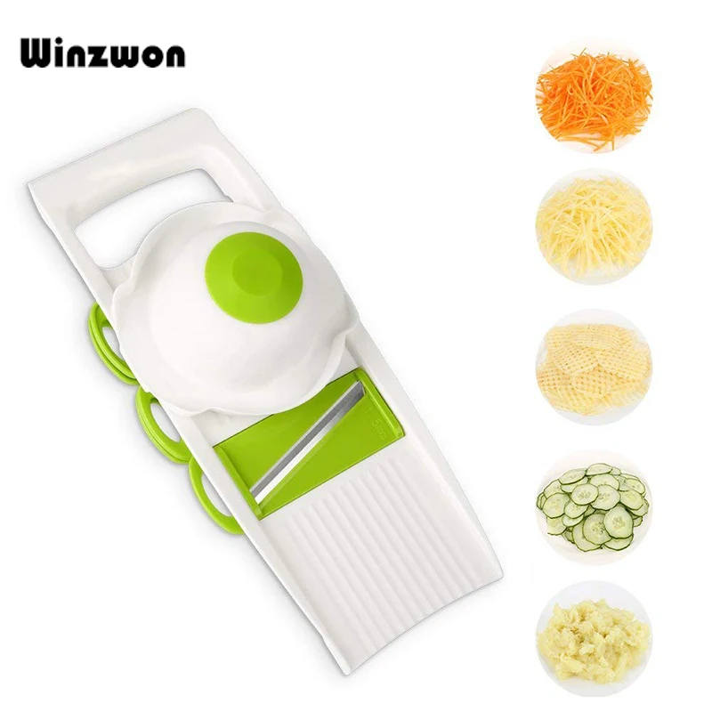 

5 in 1 Manual Vegetable Cutter Slicer Food Chopper Cheese Grater Fruit Vegetable Grinder Quick Salad Maker Kitchen Gadgets