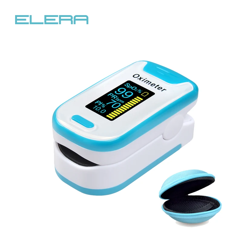 

ELERA Finger pulse oximeter OLED Portable Multi direction display SPO2 PR PI Blood oxygen saturation Handheld pulse oximeter