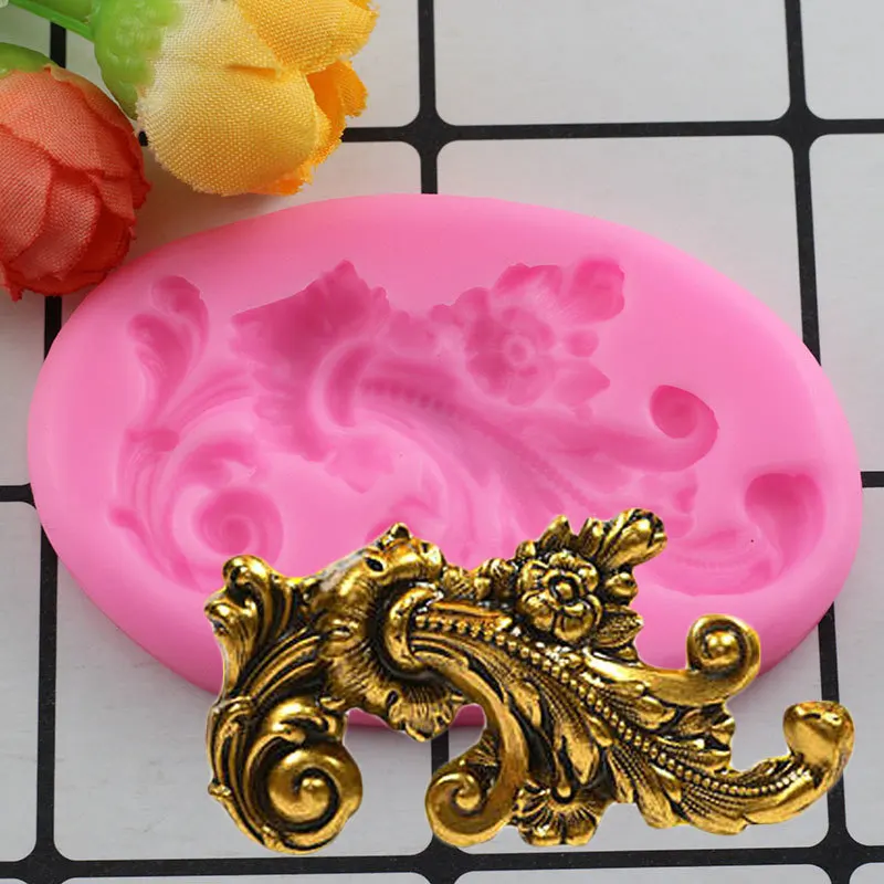 Sugar Craft Cake Vintage Relief Border Silicone Mold Fondant Mold Cake Decorating Tools Chocolate Gumpaste Molds Baking Moulds