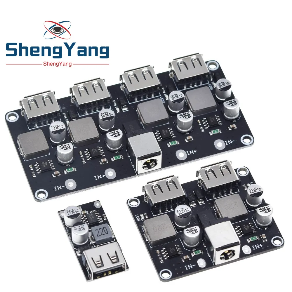 

USB QC3.0 QC2.0 USB DC-DC Buck Converter Charging Step Down Module 6-32V 9V 12V 24V to Fast Quick Charger Circuit Board 5V