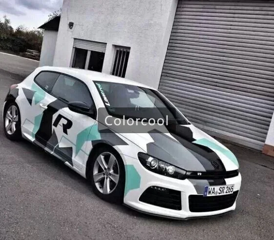 Camouflage custom car sticker bomb Camo Vinyl Wrap Car