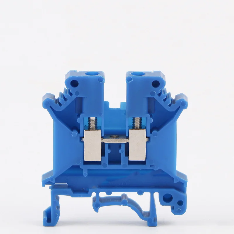 

10pcs Blue UK-6N Wire Terminal Block UK6N Din Rail Electrical Conductor Terminal Block Cable Connector