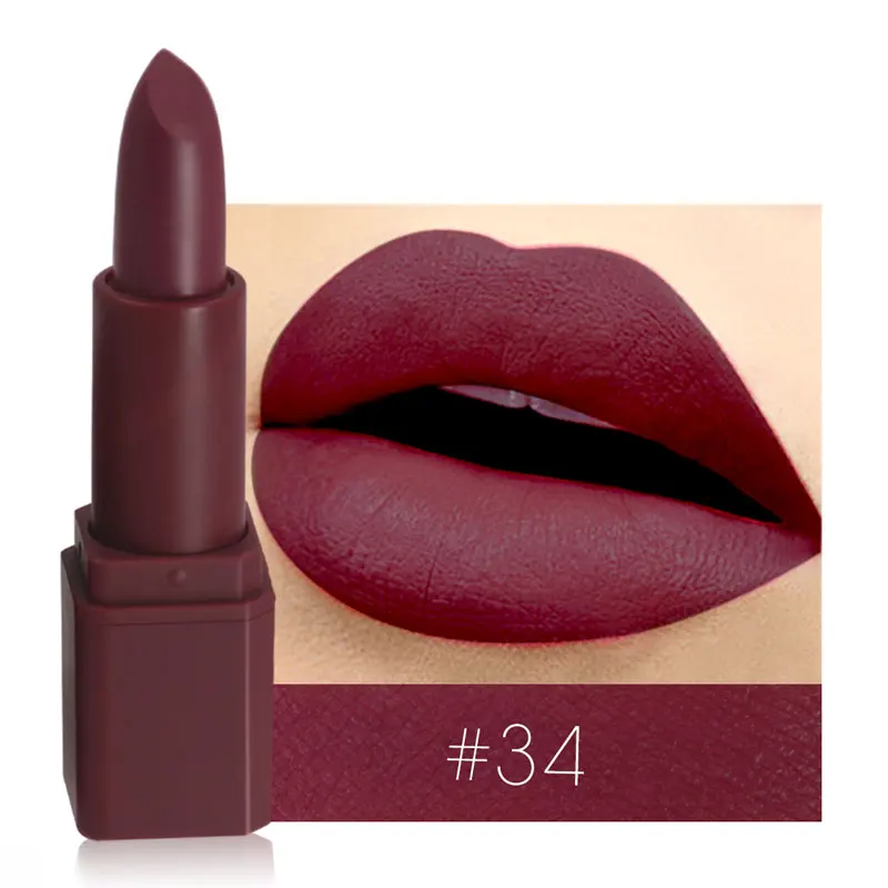 34 32# Miss Rose, Новые матовые помады, женские сексуальные красные губы, цветная косметика, Batom, водостойкая, стойкая, Обнаженная помада, макияж - Цвет: 34