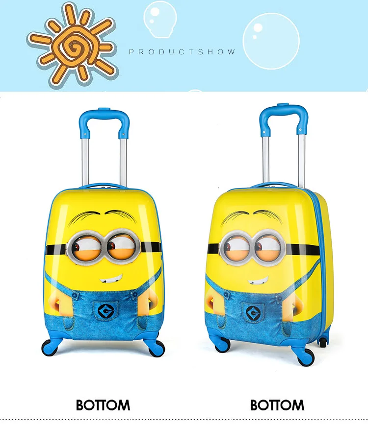 Cartoon Kids Travel Trolley Bags Suitcase for Kids Children Luggage Suitcase Rolling Case Travel Bag on Wheels Suitcase