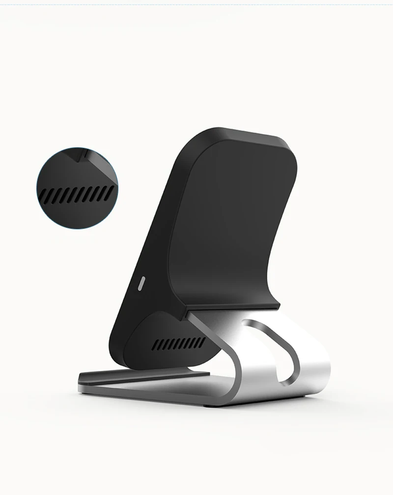 10W Phone Stand Wireless Charger For Galaxy S9 S8 Plus Alloy QI Wireless Charging For Iphone 8 8plus X Fast Charge (2)