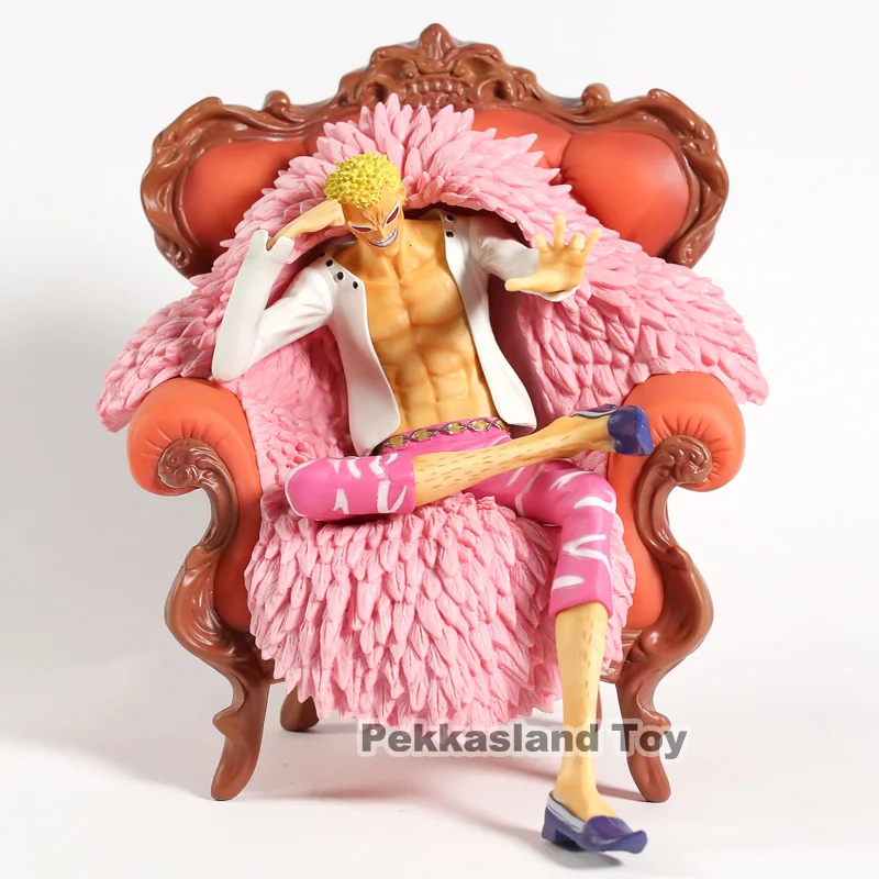 Аниме одна деталь GK трон donquixote doflamingo в диван сидя Рисунок Модель игрушечные лошадки