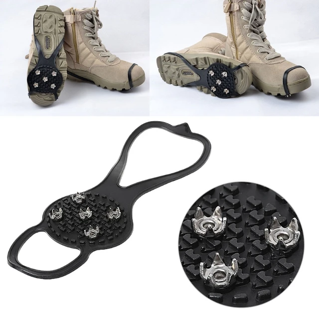 US $2.16 Anti Slip Ice Snow Grips Winter Camping Hiking Walking Cleat Gripper Shoes Spike Climbing Equipment