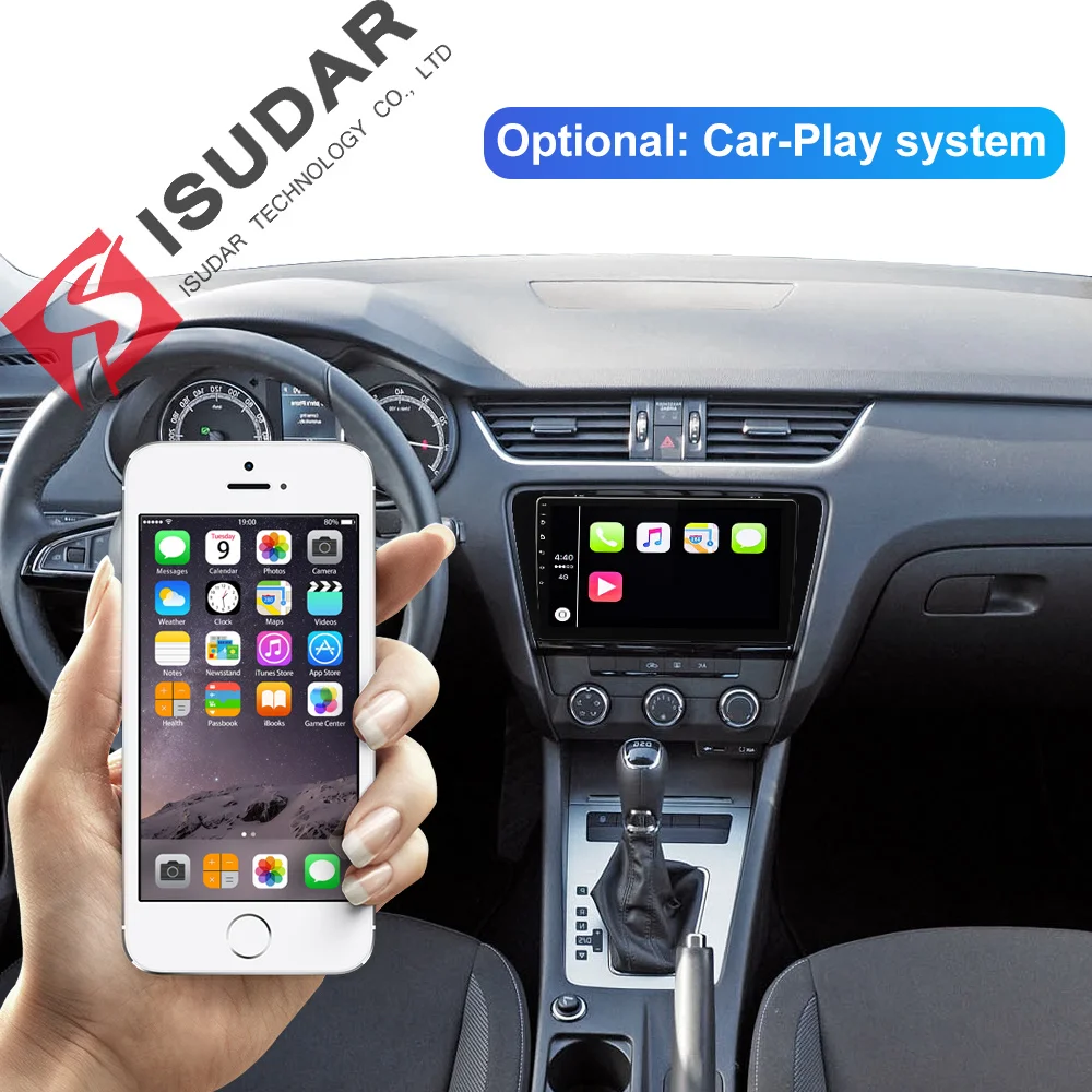 Isudar 1 Din Auto Radio Android 9 Für Skoda/Octavia 2014-Octa-core RAM 4G ROM 64G auto Multimedia V
