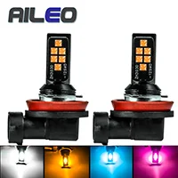 AILEO 9005 9006 светодиодный фонарь 3030SMD для автомобильных противотуманных фар H16(JP) HB3 H9 HB4 H8 9145 H11 3000 K, фиолетовый, синий, для дневных ходовых огней