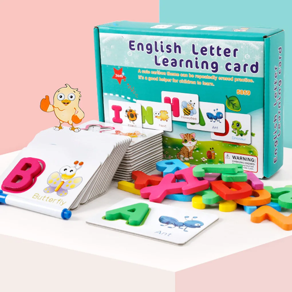 Cartão de Ortografia Crianças Alfabeto Carta Aprendizagem Cartões Conjunto 26 Letras Inglês Bebê Pré-escolar Cedo Palavra Cognitiva Brinquedos Mod. 255951 20 Online shopping