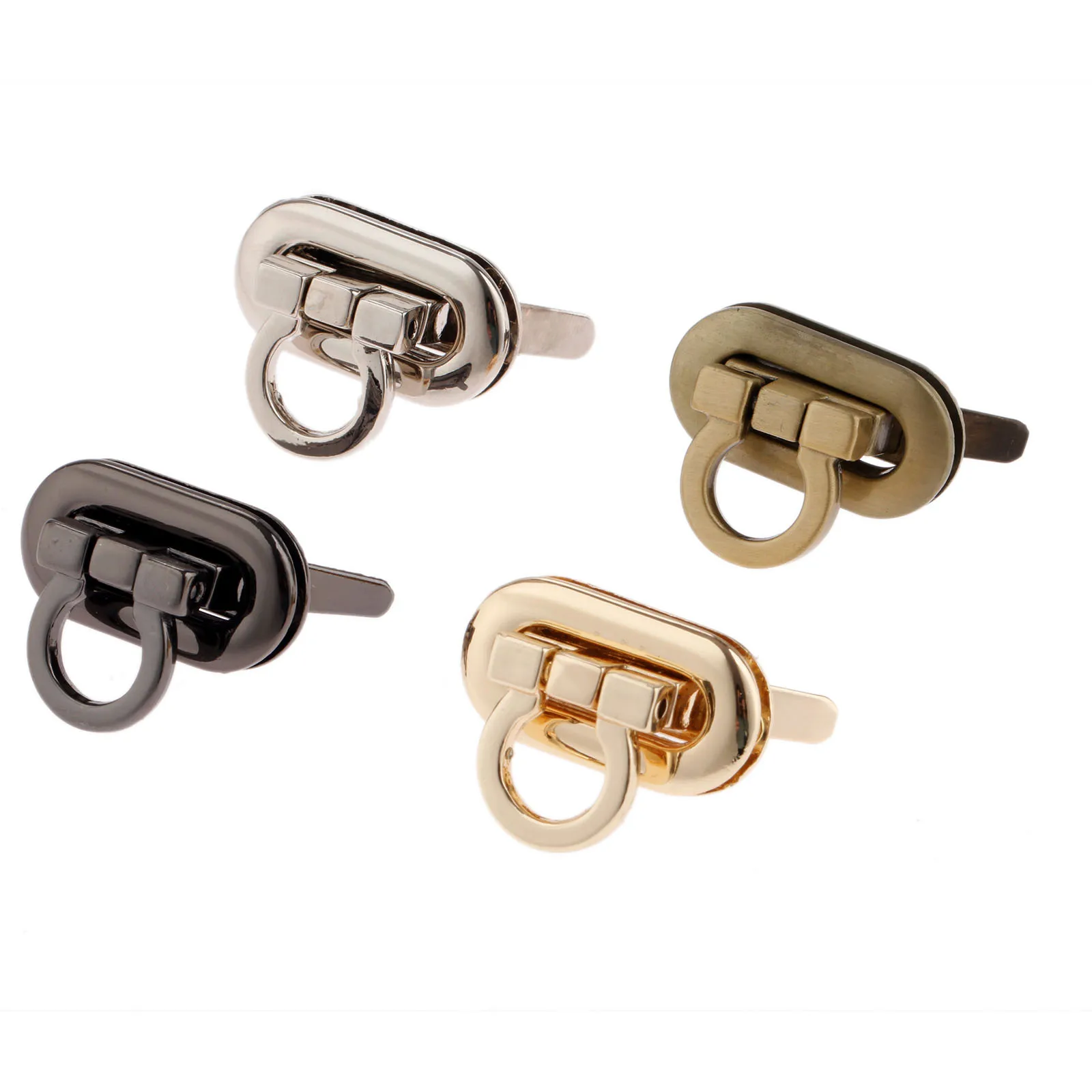 

1Pc Metal Clasp Turn Lock Twist Lock Snap Clasps Closure for DIY Handbag Craft Bag Purse Luggage Hardware Accessories 30*15mm