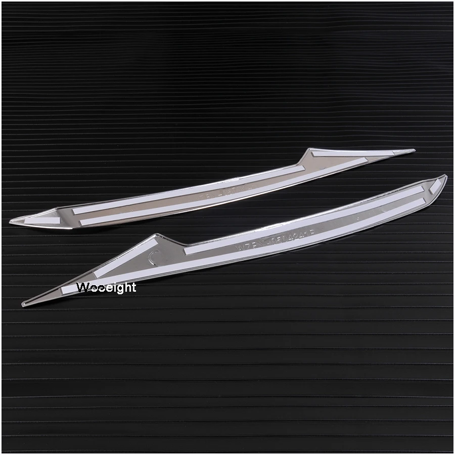 ABS Chrome Front Headlight Headlamp Eyebrow Trim Cover Car Accessories 2PcsSet For Toyota RAV4 RAV 4 2016 (3)