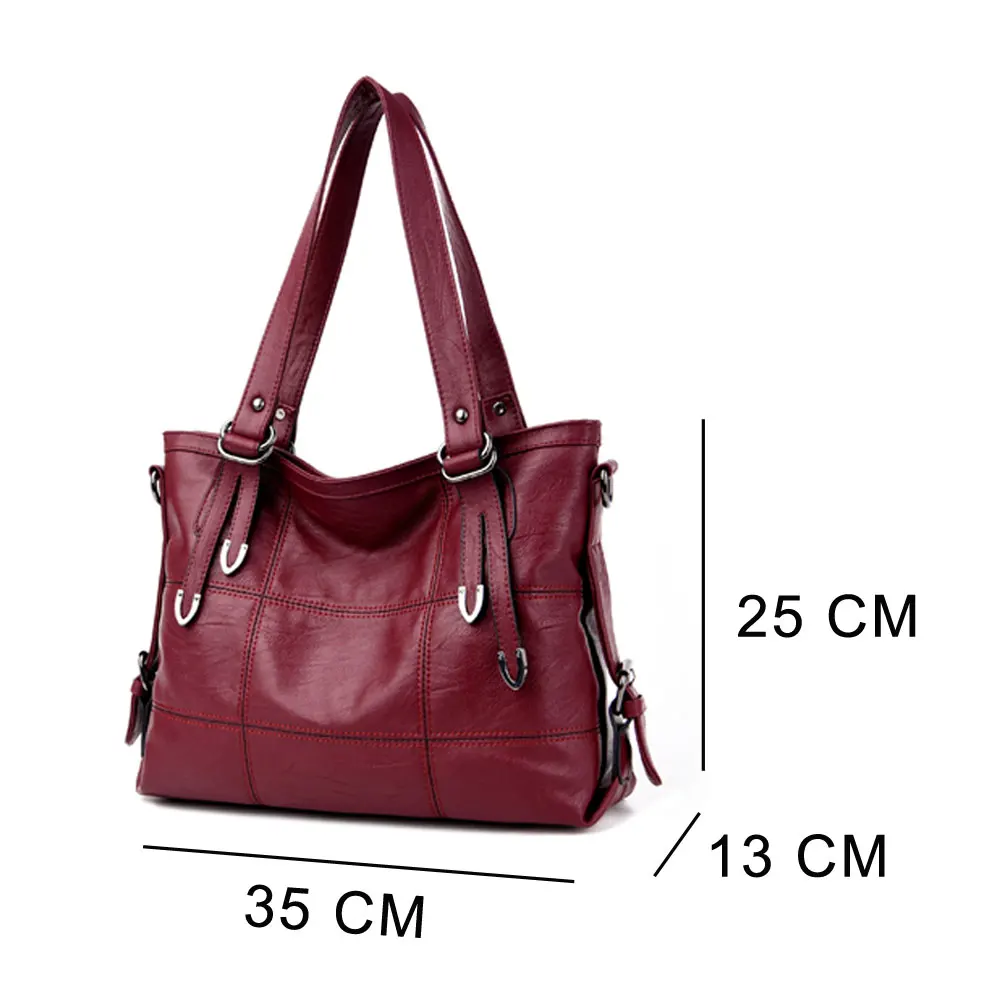 النساء PU حقائب يد جلدية مصمم لينة حقائب كتف للنساء حقيبة ساع Crossbody BagsTop-حقائب بيد بولسا 3098