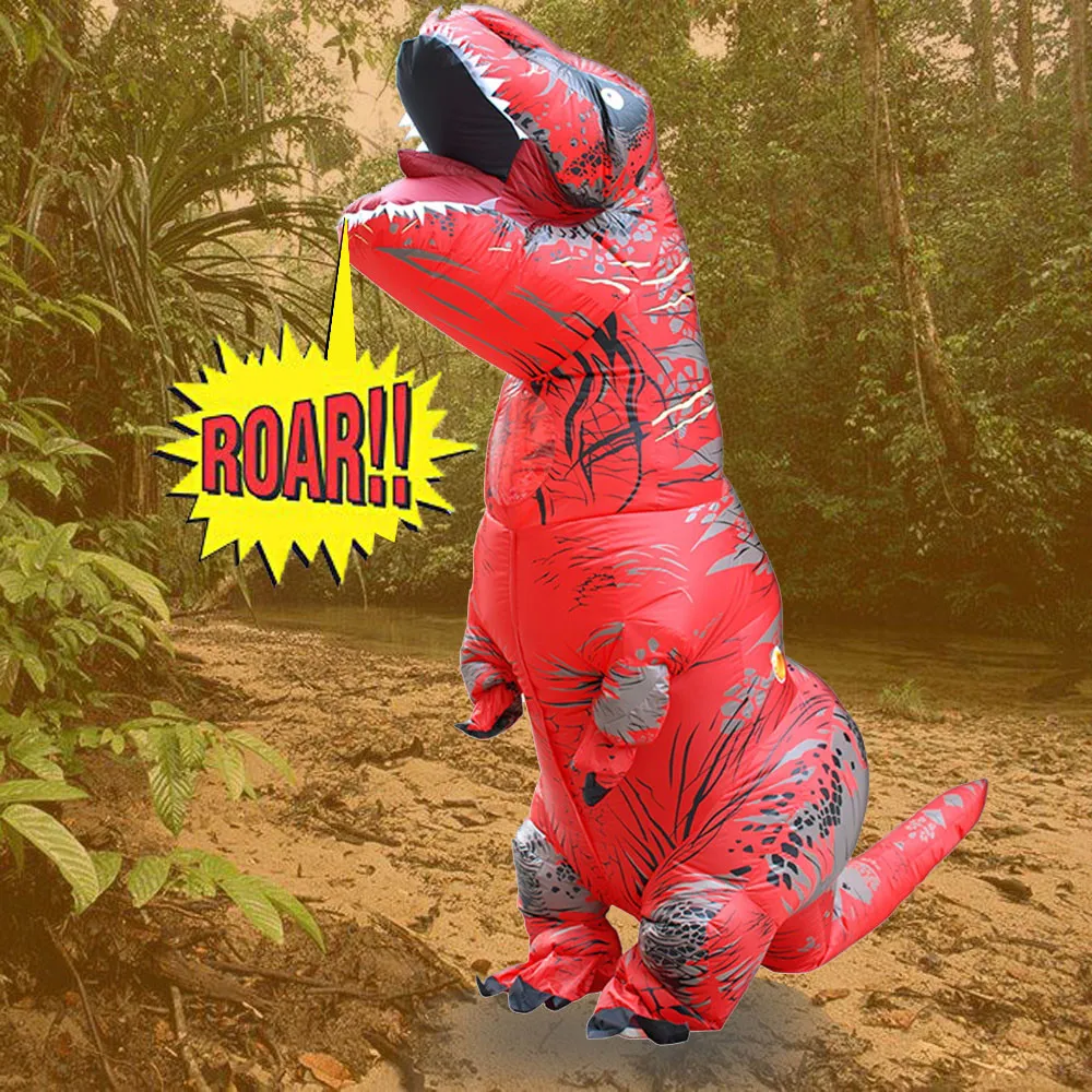 Inflable T-Rex dinosaurio traje de fiesta juguetes al aire libre juego educativos niños 4