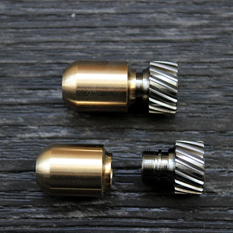 

Titanium Alloy Copper Knife Bead EDC Outdoor Camping Pocket Tool Umbrella Rope Pendant Zipper Head Flashlight Knife Pendant