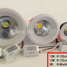 4 шт./лот COB светодиодный светильник 5 Вт 10 Вт 15 Вт Скрытый точечный светодиодный потолочный светильник для декоративный светильник для дома Luminaria для спальни кухни