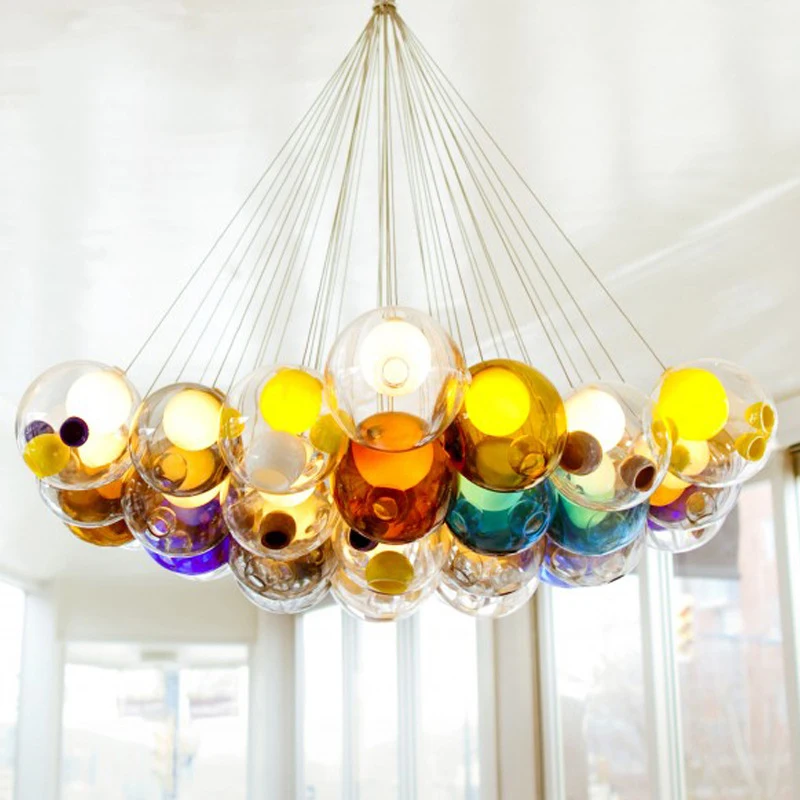 Moderne Bunte Glas pendelleuchte Hängenden lampe Led Leuchte Kreative design