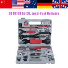 44 unids/set multifunción Kits de herramientas de reparación de bicicleta herramientas de mano cabeza plana ciclismo juego de destornilladores llave de rueda libre removedor