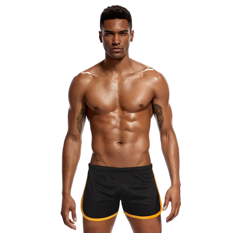 Fashion Classic Solid Mesh Men's Shorts Boxer Fast Dry Retailer Trunks Summer Elastic Waist Mens Shorts Underwear Underpants - Цвет: Black