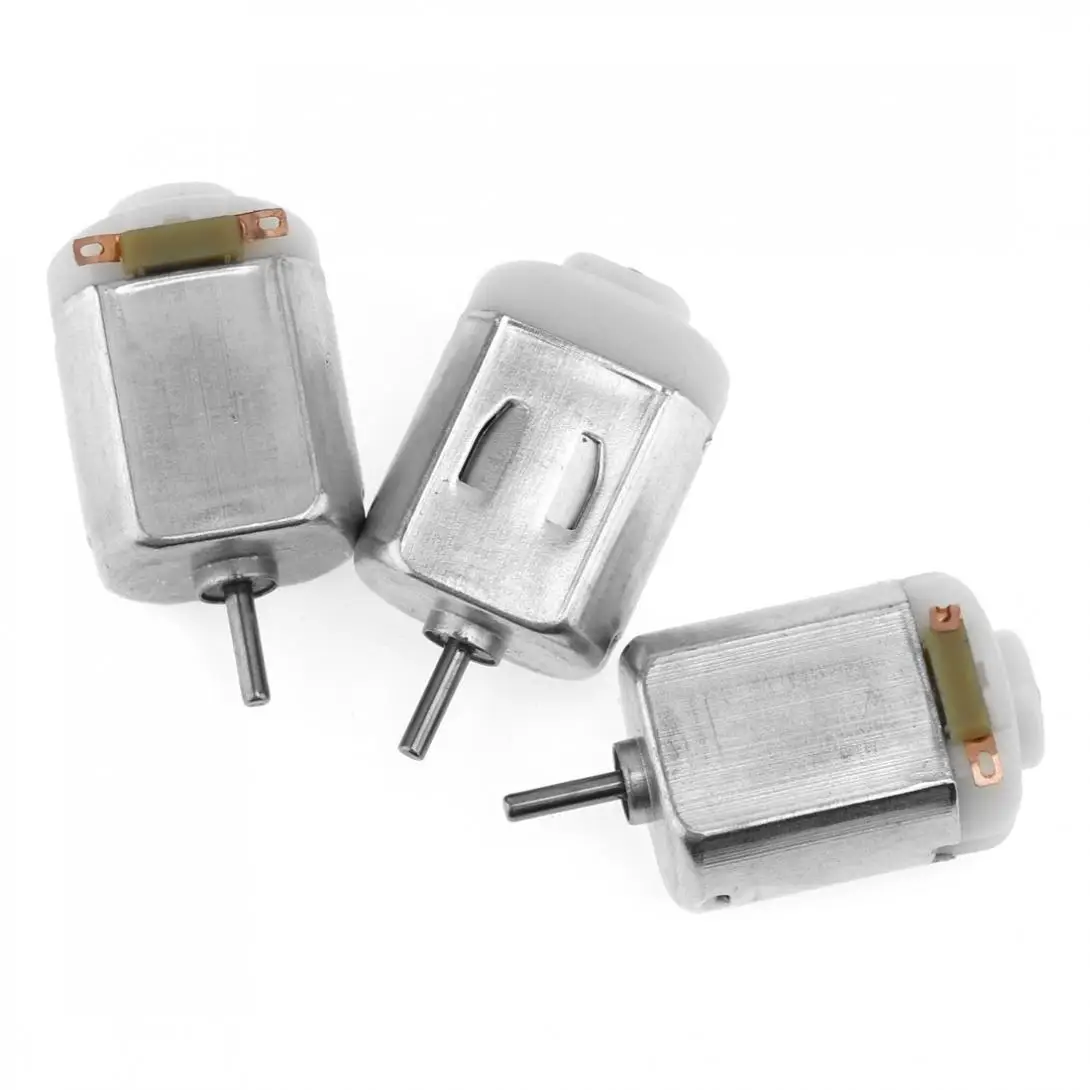 

3pcs Mini 130 Small DC Motor with 2mm Shaft Diameter and 1 to 6 Volts for Model Toys