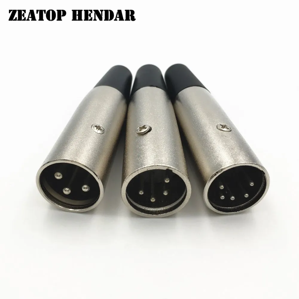 8Pcs XLR 3 4 5 Pin Pins Male and Female Plug Solder for MIC Shielded