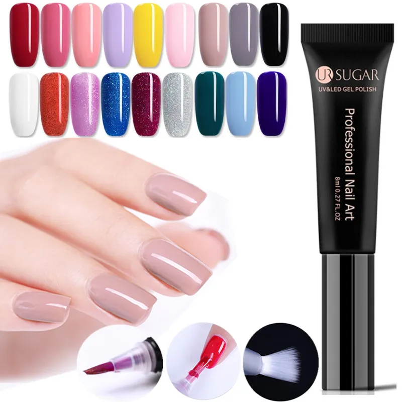 

UR SUGAR New 8ml 60 Colors Comestic Nail Art Gel UV/LED Nail Gel Lacquer Soak Off UV Gel Nail Varnish Nail Polish Gel Lacquer