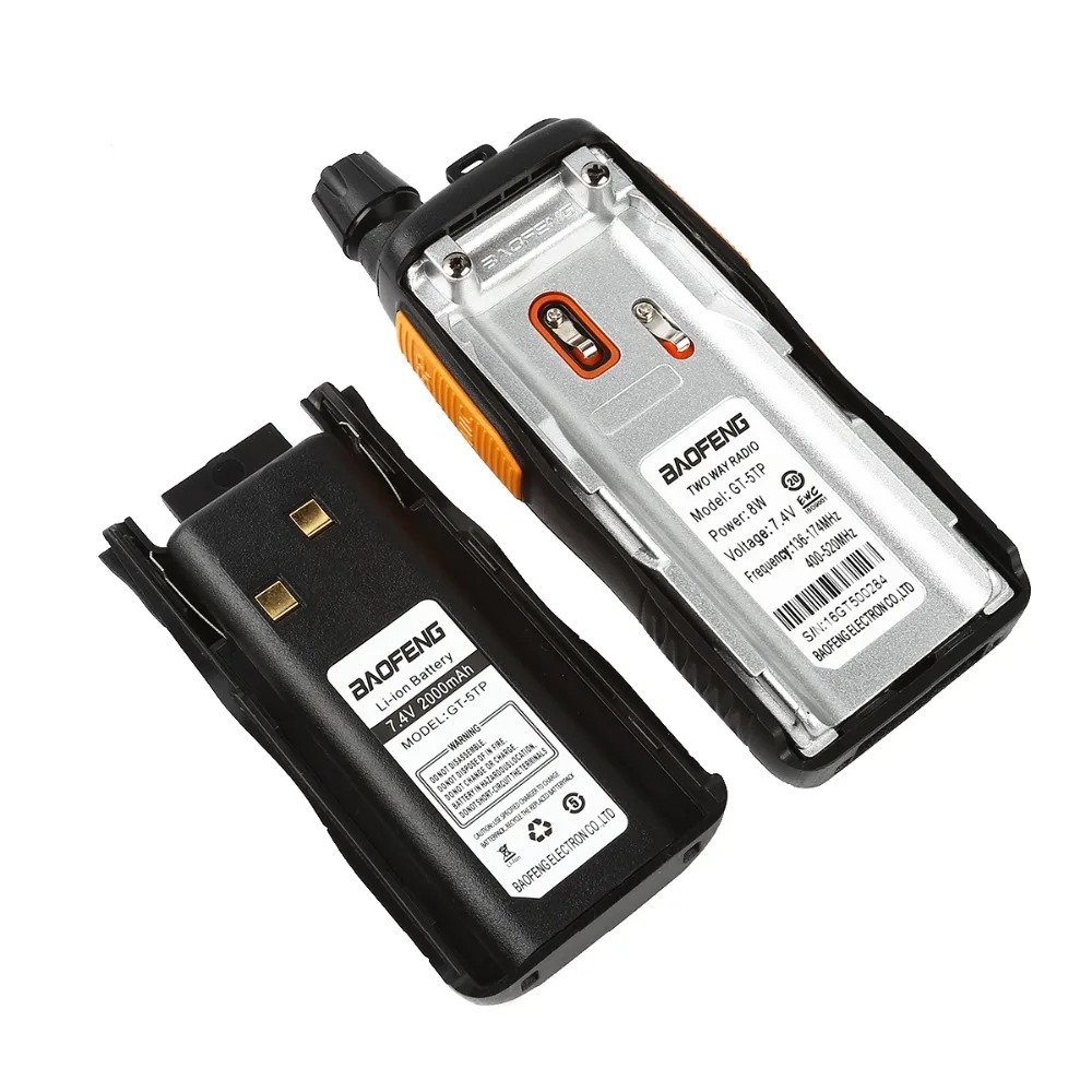Baofeng GT 5TP трехмощный 1/4/8 Вт двухдиапазонный VHF/UHF 136 174/400 520 МГц двухсторонняя рация 5