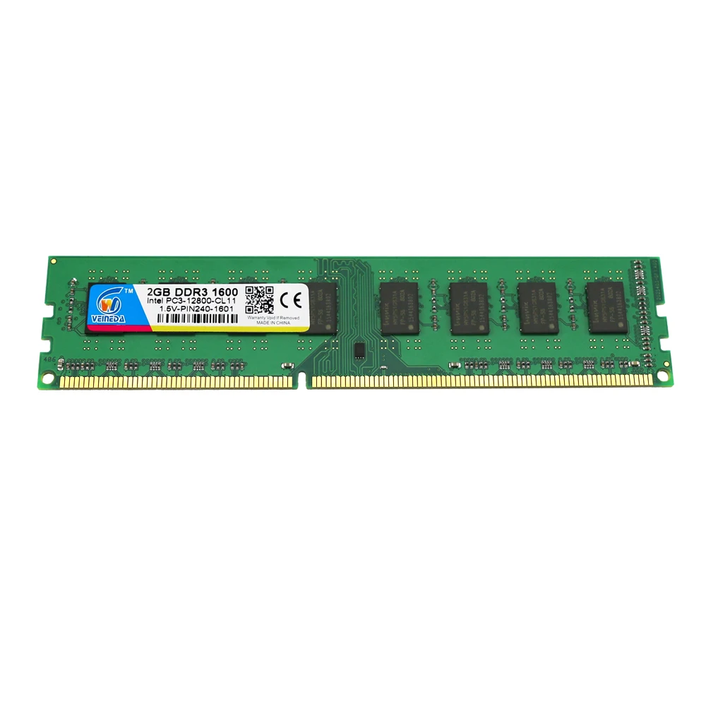 Оперативная память VEINEDA ddr3 2 Гб Память ddr3 1333 для Intel AMD настольных PC3-10600