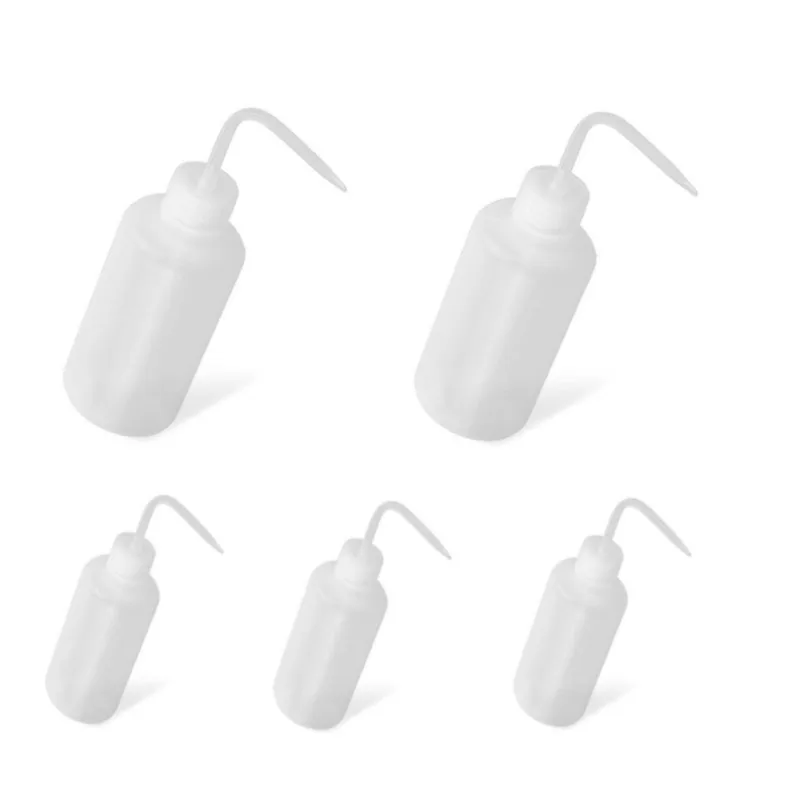 5pcs 250ml White Squeeze Bottle Plastic Washing Bottle Sauce Oil Water Dispenser Diffuser Kitchen Accessory