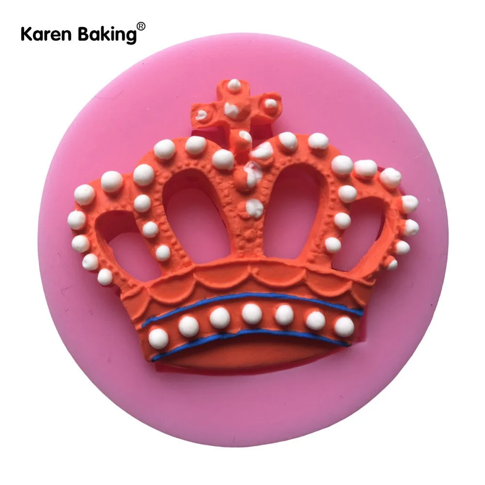 Hot Beautiful Crown Silicone Handmade Soap Mold 3D Sugarcraft Fondant