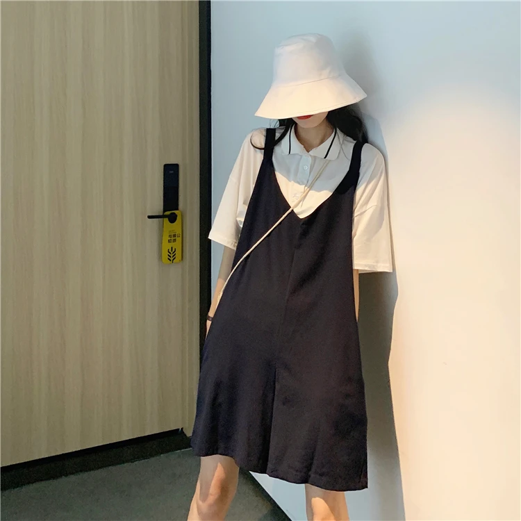 Casual Loose Playsuits for Women Summer 2019 Overalls Solid High Fashion Korean Women Designer Clothing Free Shipping Casual Loose Playsuits for Women Summer 2019 Overalls Solid High Fashion Korean Women Designer Clothing Free Shipping