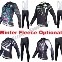 Длинные Майки спортивные гоночный велосипед одежда с длинным рукавом для занятий спортом Велосипедный Спорт Джерси зима флис дополнительно для верховой езды Костюмы