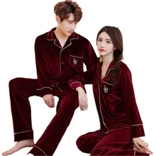 Золотой бархатный мягкий пижамный комплект, Женский пижамный комплект, зимняя велюровая Пижама для пары и мужчин, пижама для отдыха, комплект из двух предметов, pijamas mujer