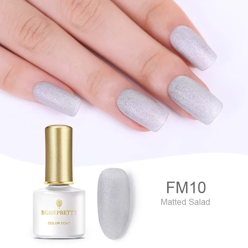 BPFM10 BORN PRETTY 6 мл матовый Блестящий УФ Гель-лак замачиваемый лак УФ-гель серебристо-черный лак для маникюра 28 цветов - Цвет: BPFM10
