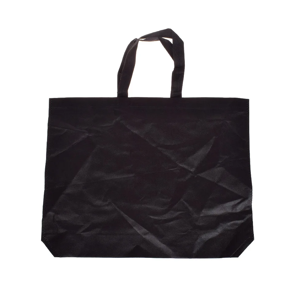 1 шт., женская складная сумка для покупок, многоразовая сумка, большая Эко сумка унисекс, тканевая Нетканая сумка на плечо, сумка для покупок, тканевая сумка - Цвет: Черный
