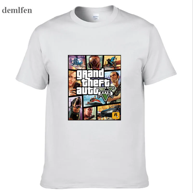 Grand Theft Auto V Gta 5 Футболка дышащая быстросохнущая топ модная брендовая футболка мужские хлопковые топы тройники