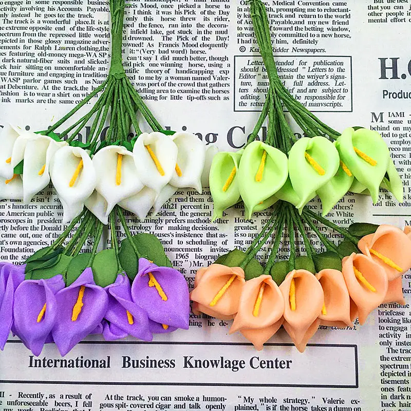 144 шт. (2 5 см/a) искусственные из ПЭ пены calla цветы лилии/Свадебное Украшение коробки