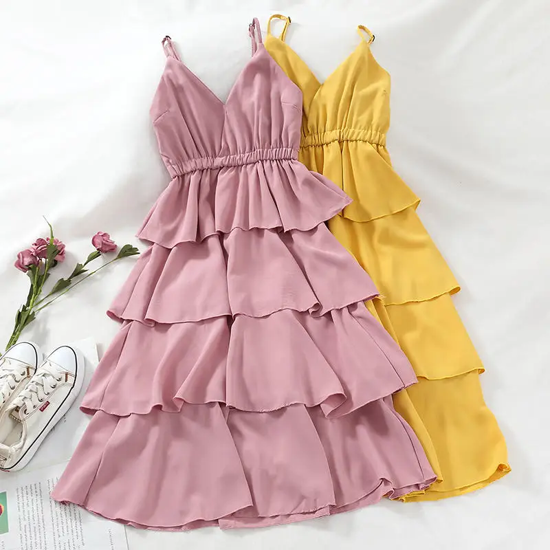 

Sexy Dress Women Summer V-neck Chiffon Dress Elegant Women Clothes Vestidos Casual Sleeveless Slim Beach Party Dress White Q1451