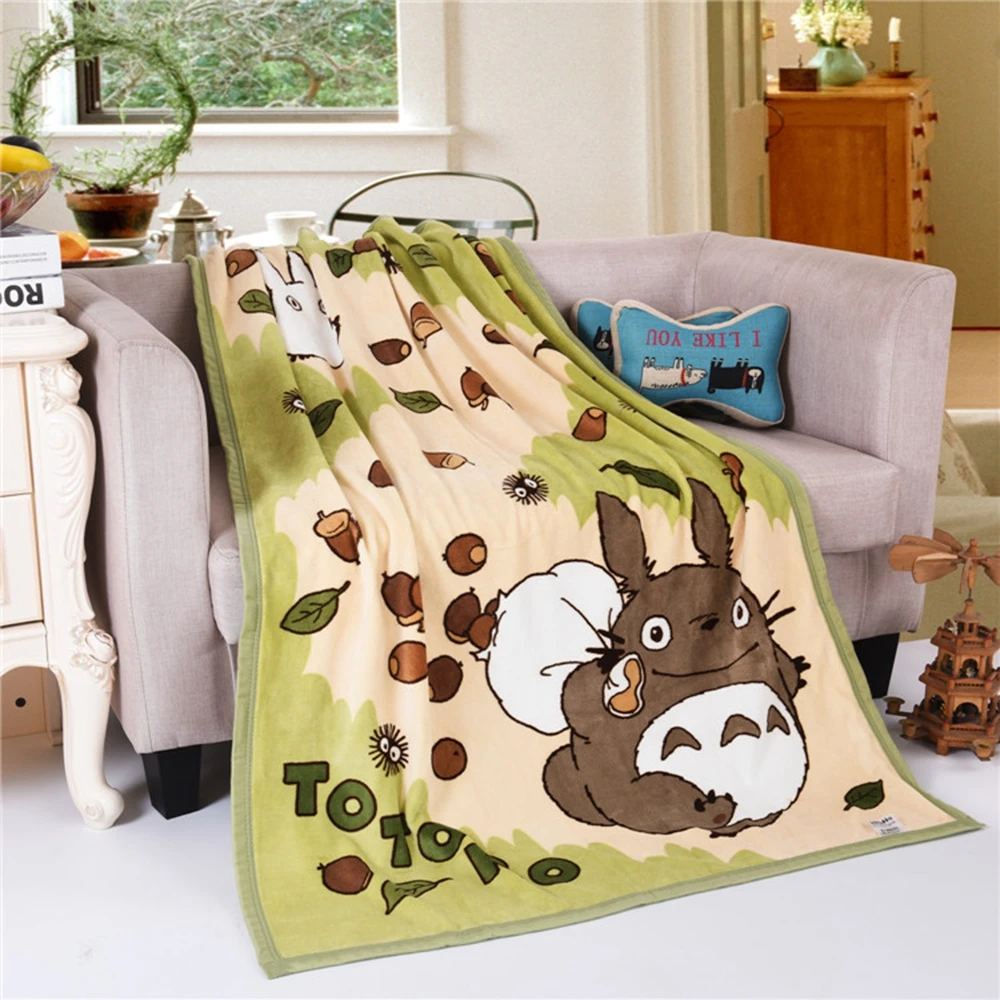 Najtaniej 140x100cm miękkie moje sąsiedztwo Totoro koc pluszowe dzieci koral koc polarowy łóżko turystyczne arkusz kołdra sofa prezent