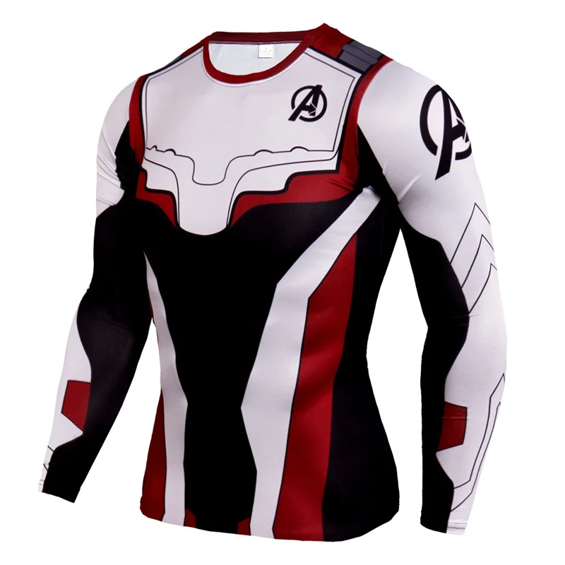 

2019 New Avengers Endgame Marvel T Shirt Men\Women Compression Shirts Dry Fit Long Sleeve Rashguard Gym Wear Tee Shirt Homme