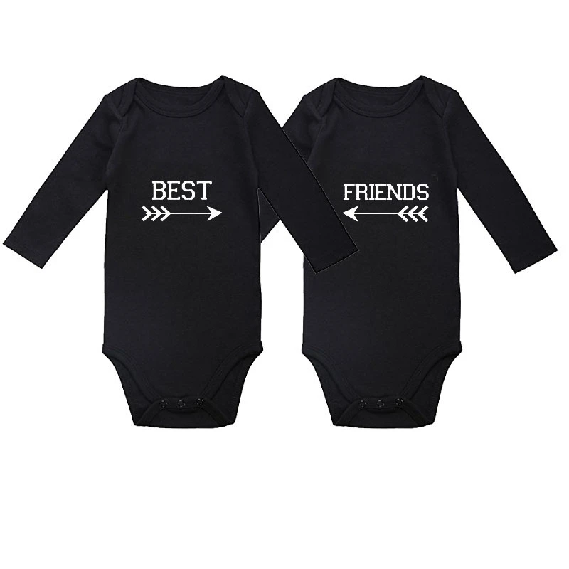 Cutbutomind Set Of 2 Twin Best Friend Outfit Boy Jumpsuit For Twin Boys Girls Nb 12months Baby Twins Gift Set Spring Autumn Set Of Set For Baby Boyset For Baby Girl Aliexpress