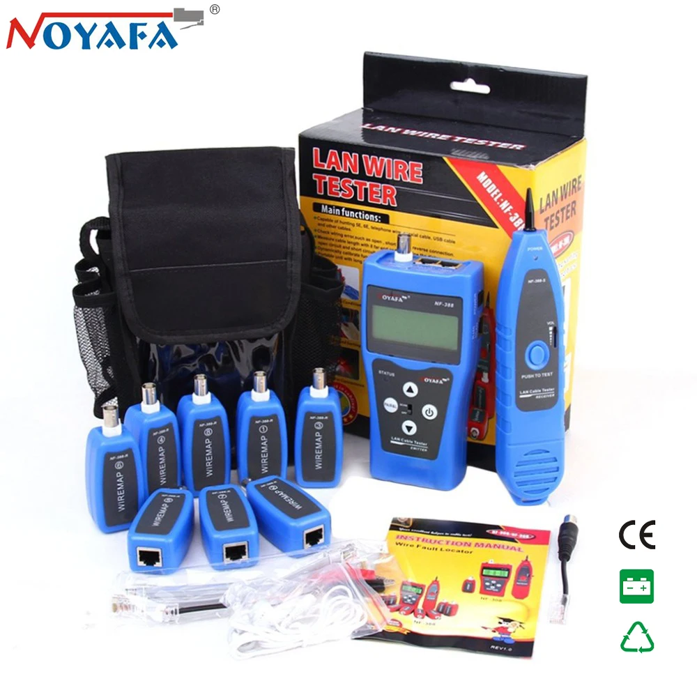 

NOYAFA NF-388 LAN Network Cable Tester Telephone Wire Tracker for USB BNC RJ45 RJ11 Line Finder Diagnose Tone Original Package