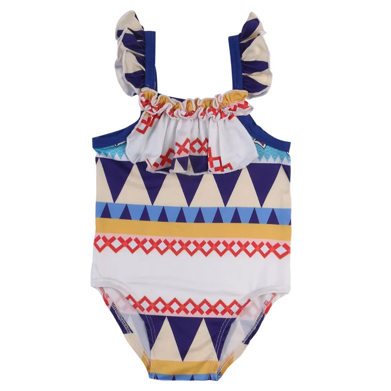 Для маленьких девочек бикини Swimwuit прекрасный творческий печати купальники ванный комплект Купальный костюм летние детские женский пляжный костюм